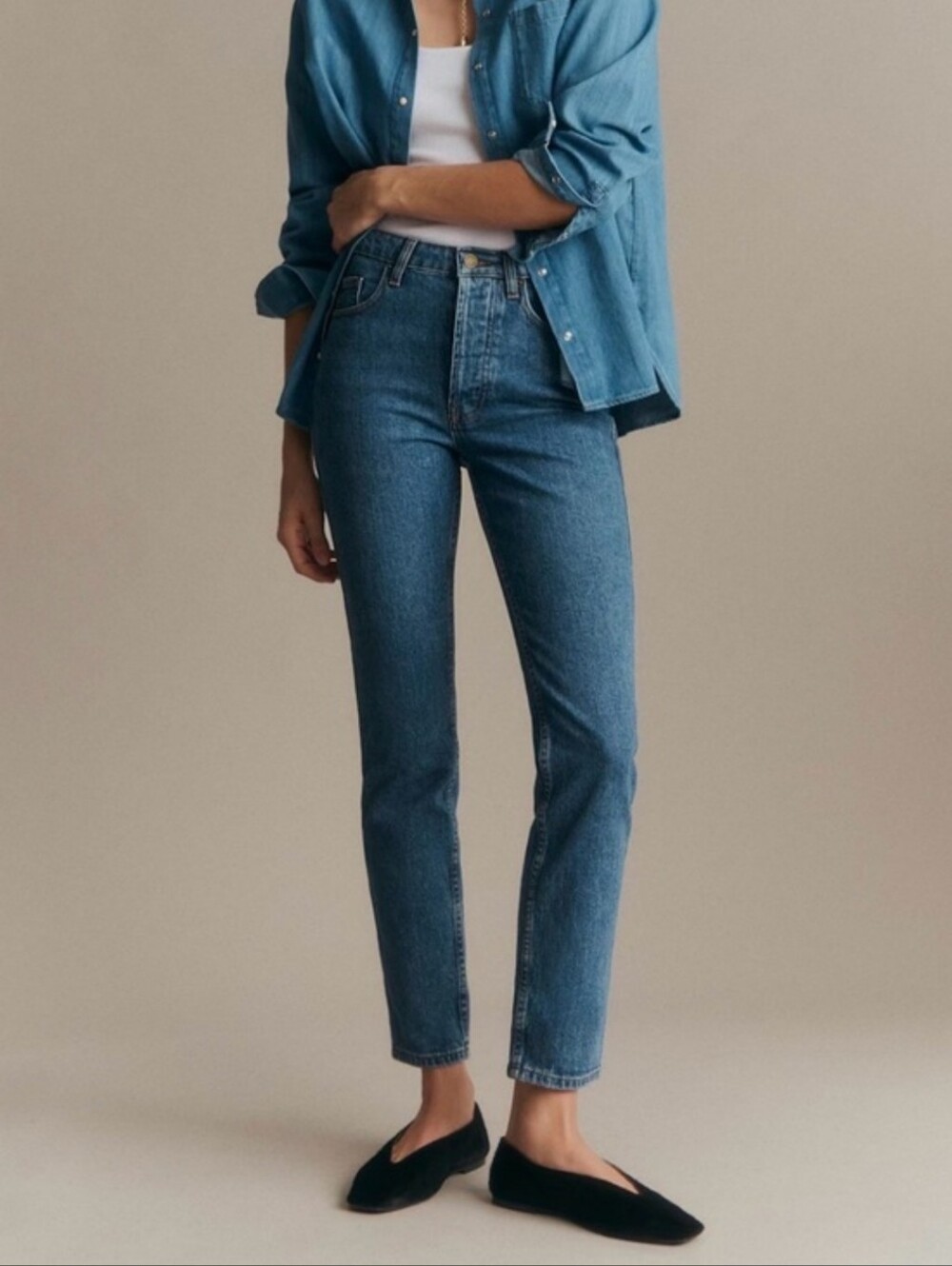 Sezane Brut Sexy Jeans - Bleu Denim - 27